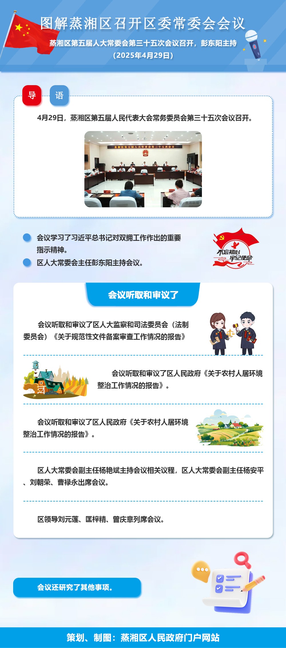 图解：蒸湘区召开区委常委会会议