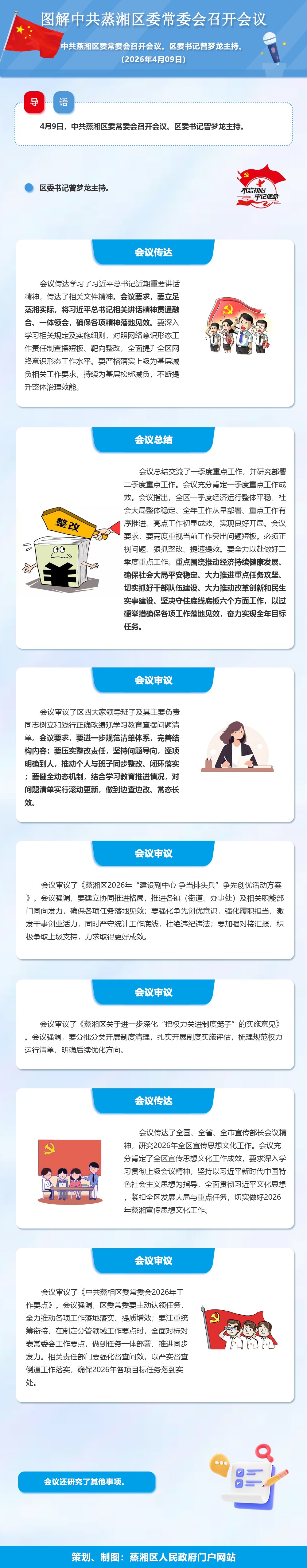 图解：中共蒸湘区委常委会召开会议（2026.04.09）